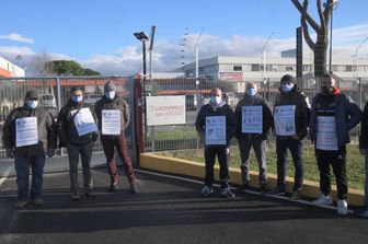 Leonardo, protesta dei lavoratori a dicembre 2021