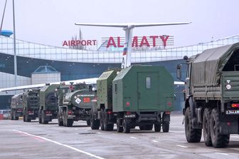 Veicoli militari russi ad Almaty, Kazakistan