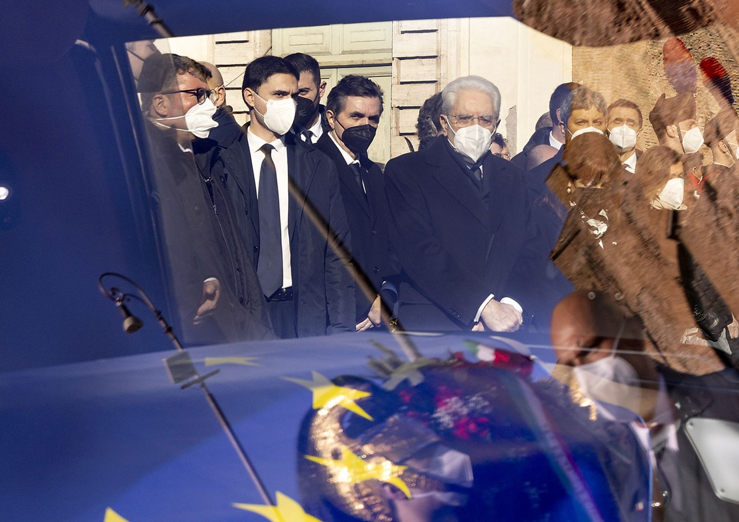 Sergio Mattarella ai funerali di Stato per David Sassoli