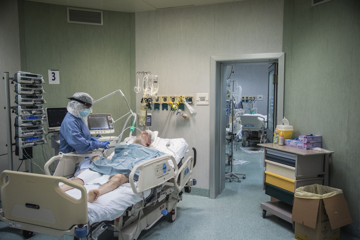 Il reparto di terapia intensiva al policlinico di Tor Vergata