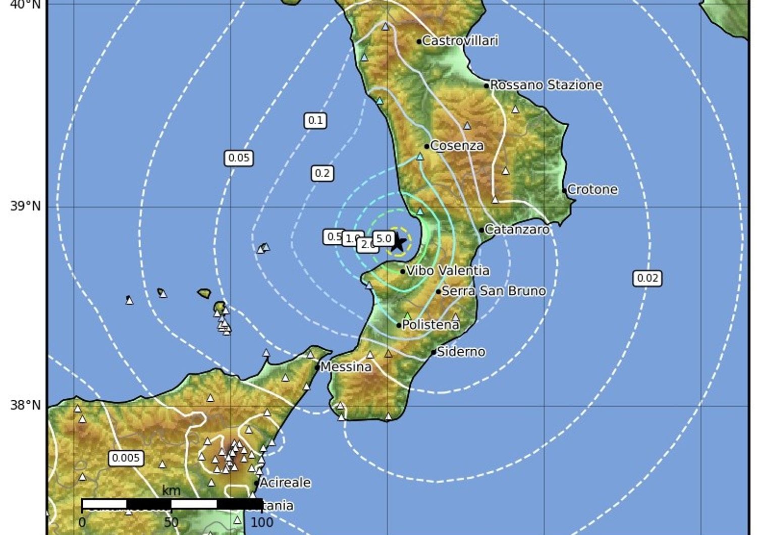 scossa terremoto calabria vibo valentia lametia terme