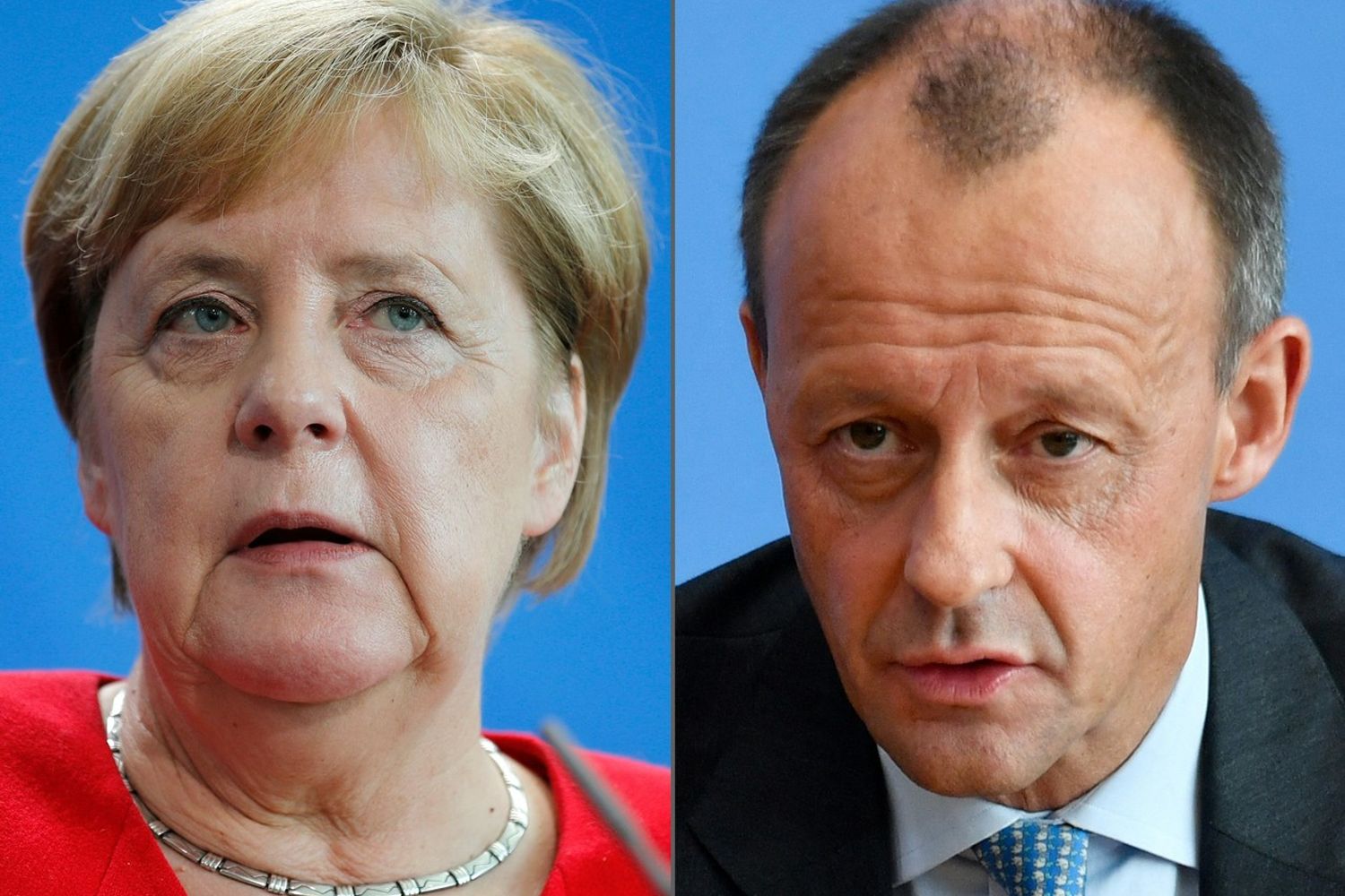 Angela Merkel e Friedrich Merz
