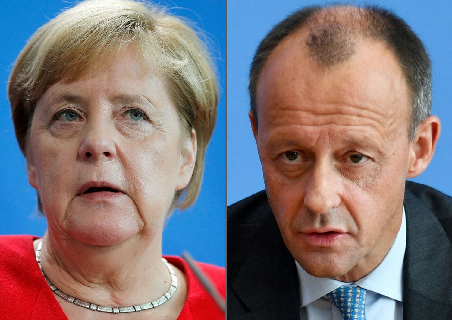 Angela Merkel e Friedrich Merz
