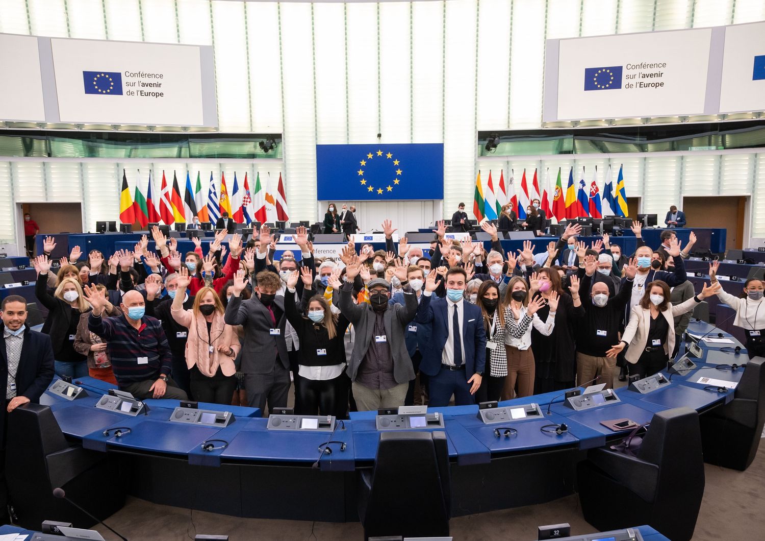 La plenaria della Conferenza sul Futuro dell'Europa al Parlamento europeo a Strasburgo