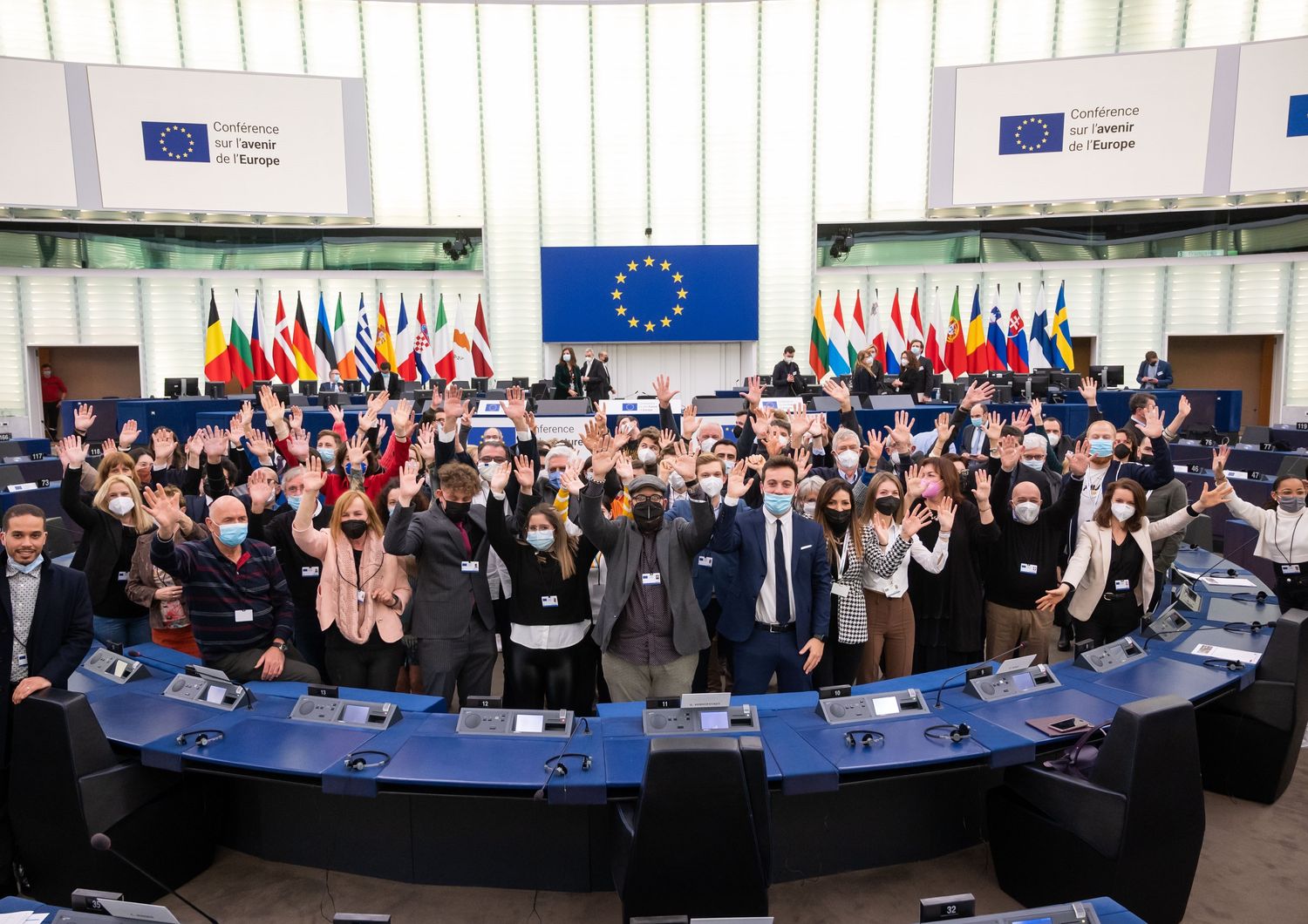 La plenaria della Conferenza sul Futuro dell'Europa al Parlamento europeo a Strasburgo