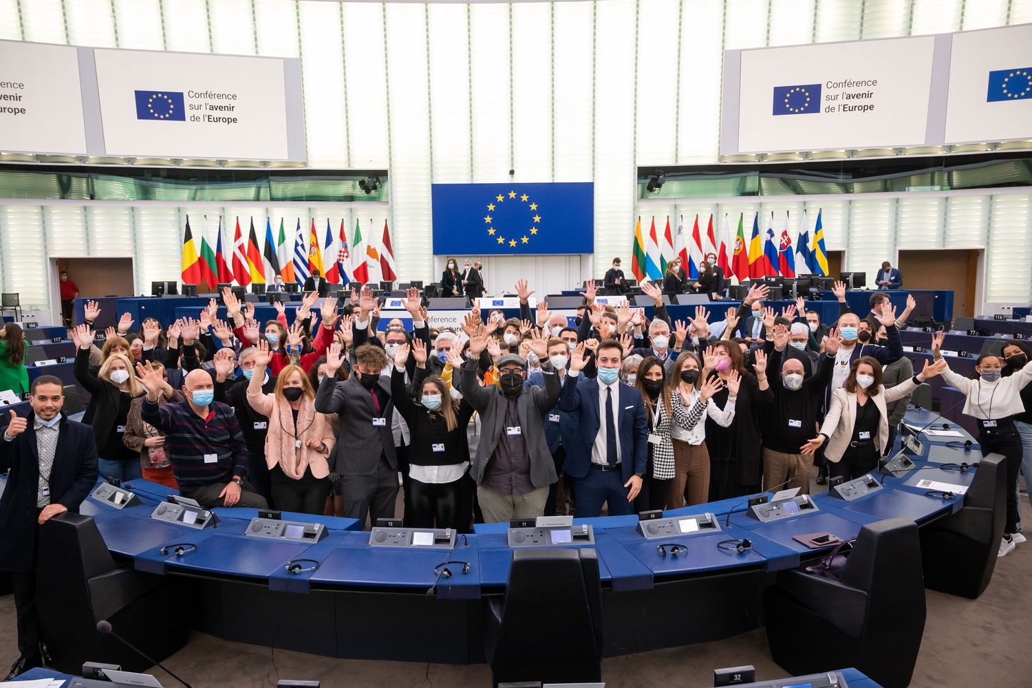 La plenaria della Conferenza sul Futuro dell'Europa al Parlamento europeo a Strasburgo