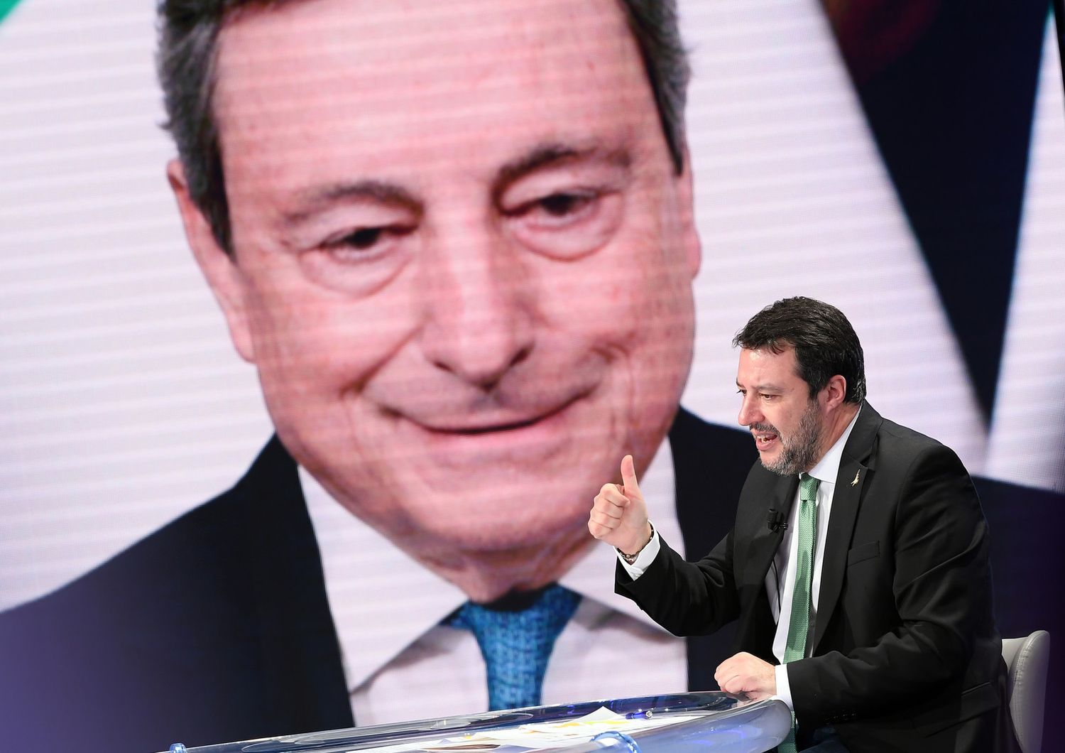 Mario Draghi e Matteo Salvini