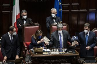 Il presidente della Camera Roberto Fico e il presidente del Senato Maria Elisabetta Casellati&nbsp;