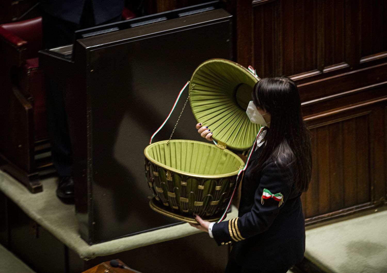 L'urna usata per le votazioni per il Quirinale