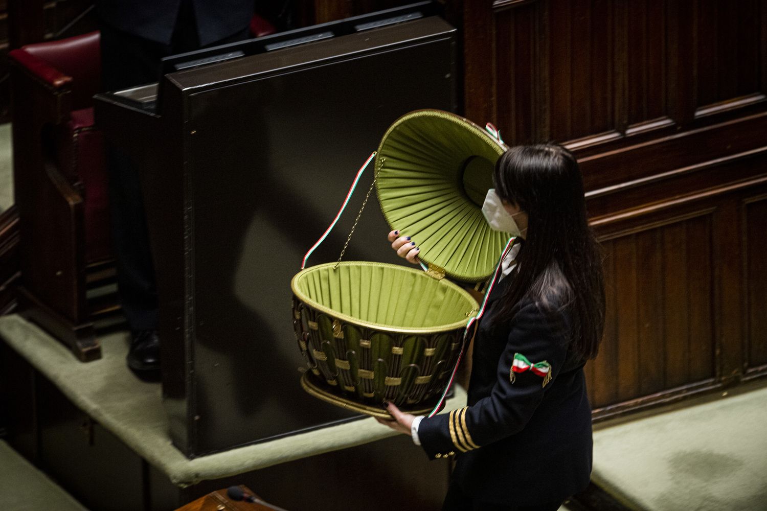 L'urna usata per le votazioni per il Quirinale