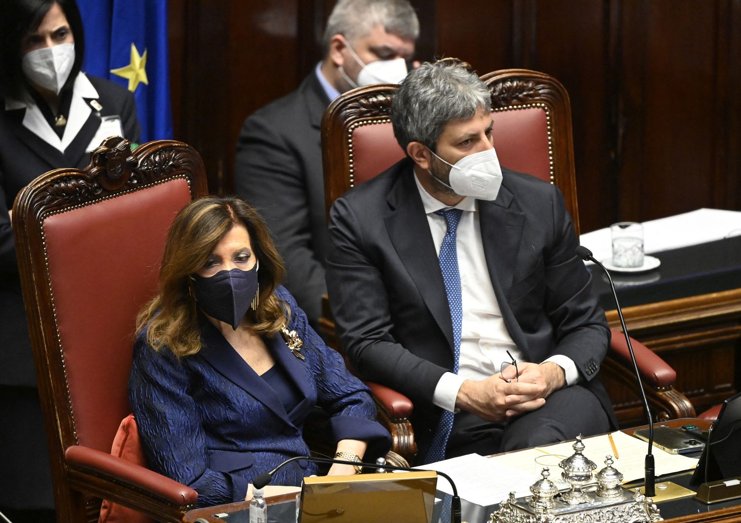Il presidente del Senato Elisabetta Casellati e il presidente della Camera Roberto Fico&nbsp;