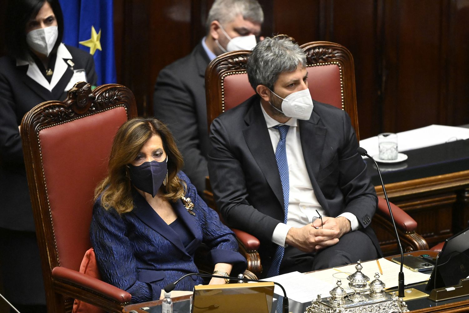 Il presidente del Senato Elisabetta Casellati e il presidente della Camera Roberto Fico&nbsp;