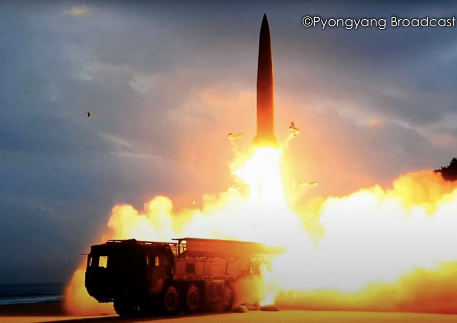 lancio di un missile nordcoreano&nbsp;