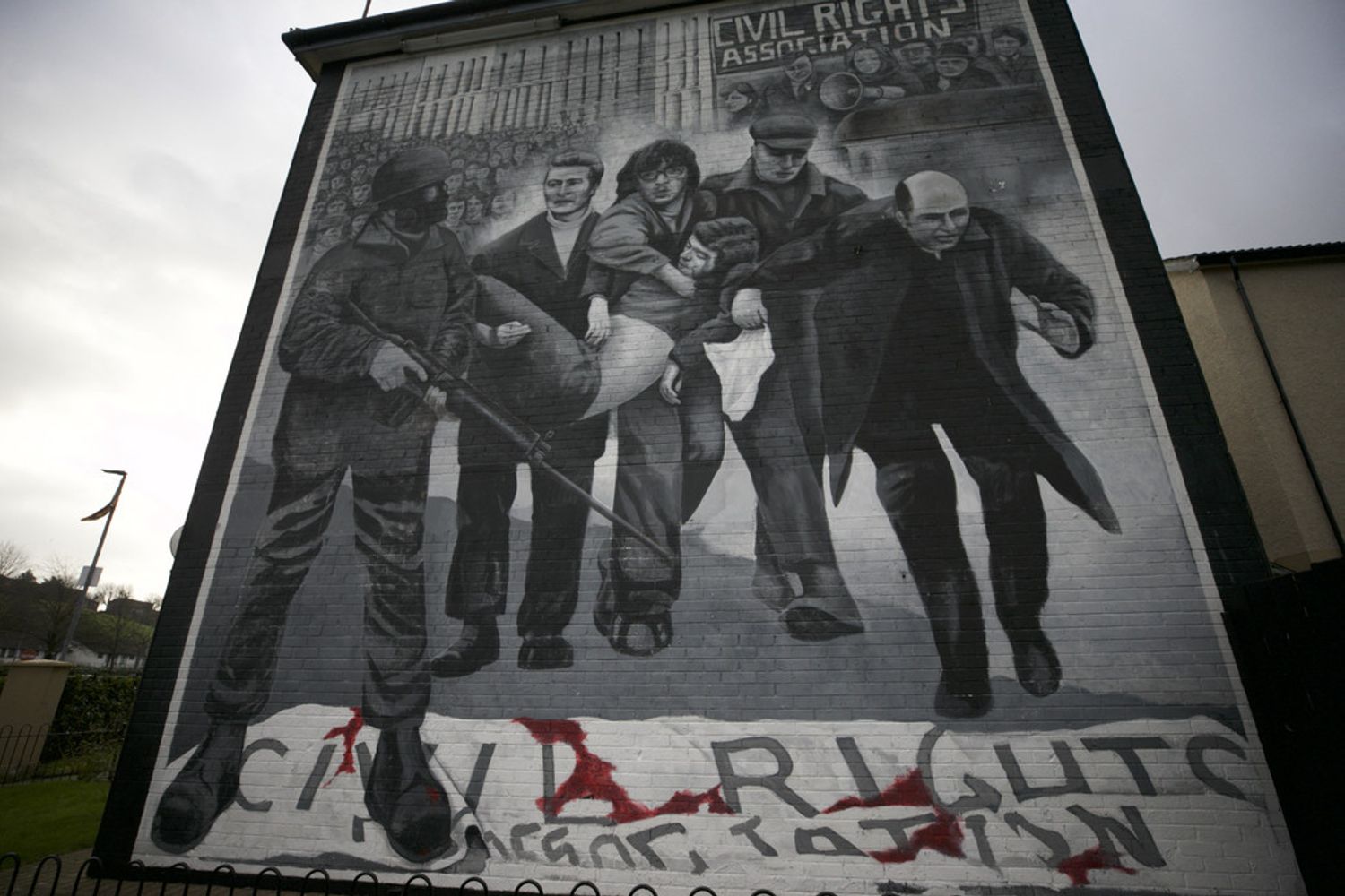 Un murale in ricordo della 'Bloody Sunday' a Derry nell'Irlanda del Nord&nbsp;