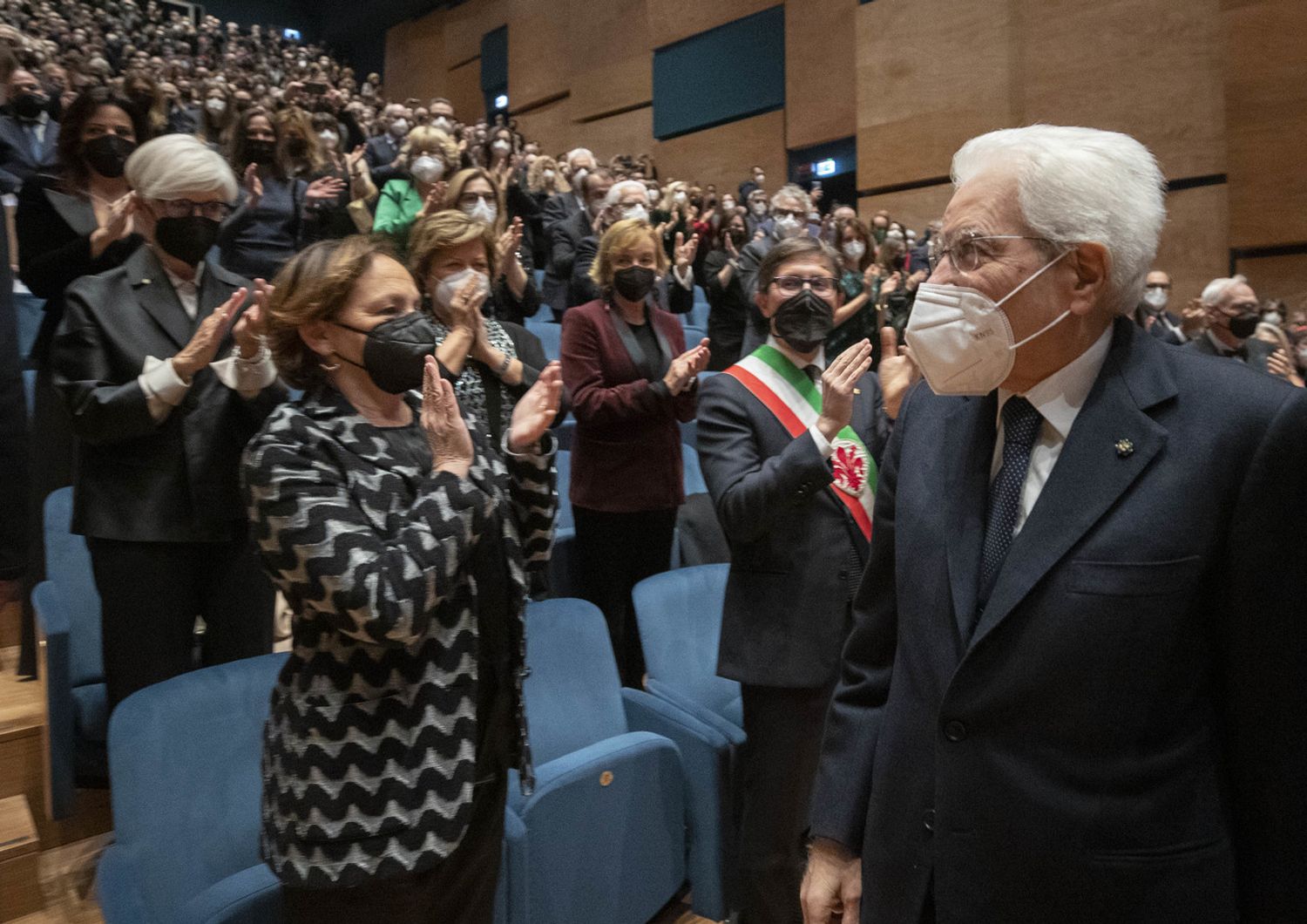 Il presidente della Repubblica Sergio Mattarella assiste al concerto inaugurale del nuovo Auditorium del Maggio Musicale Fiorentino&nbsp;