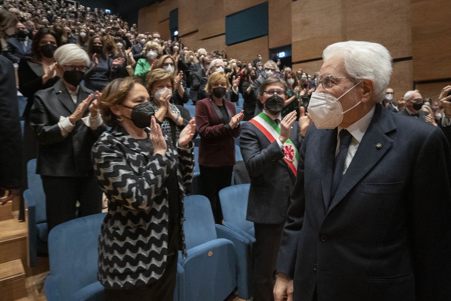 Il presidente della Repubblica Sergio Mattarella assiste al concerto inaugurale del nuovo Auditorium del Maggio Musicale Fiorentino&nbsp;