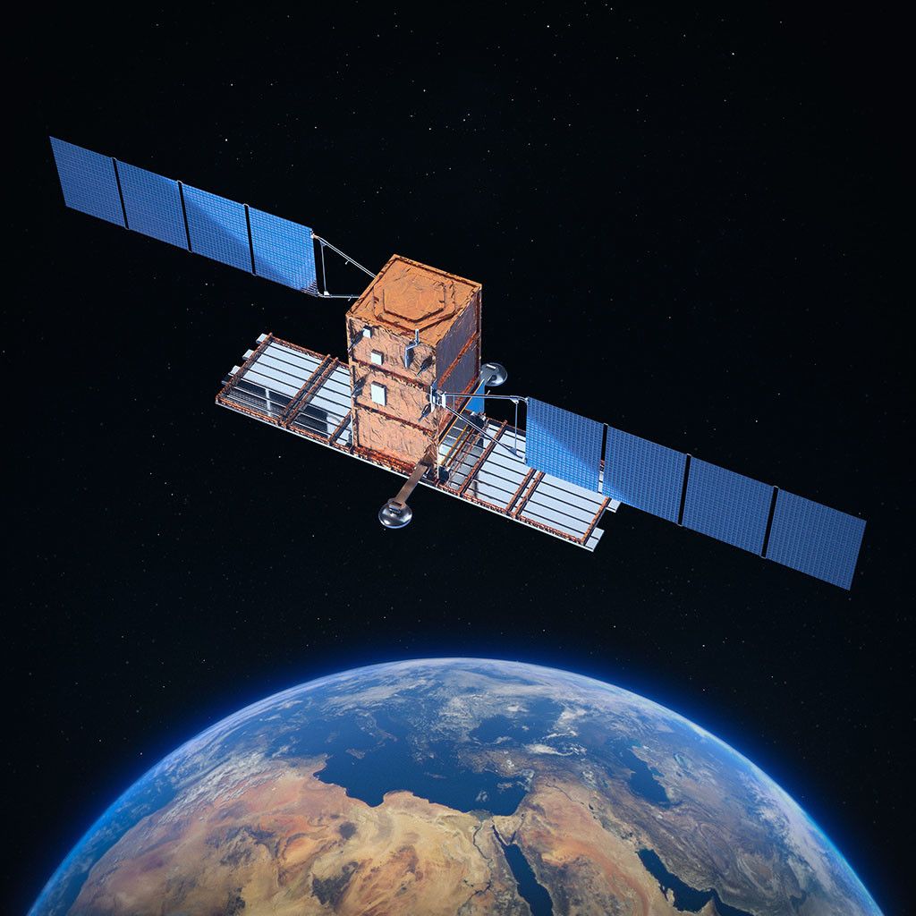 Un rendering del satellite Cosmo-SkyMed