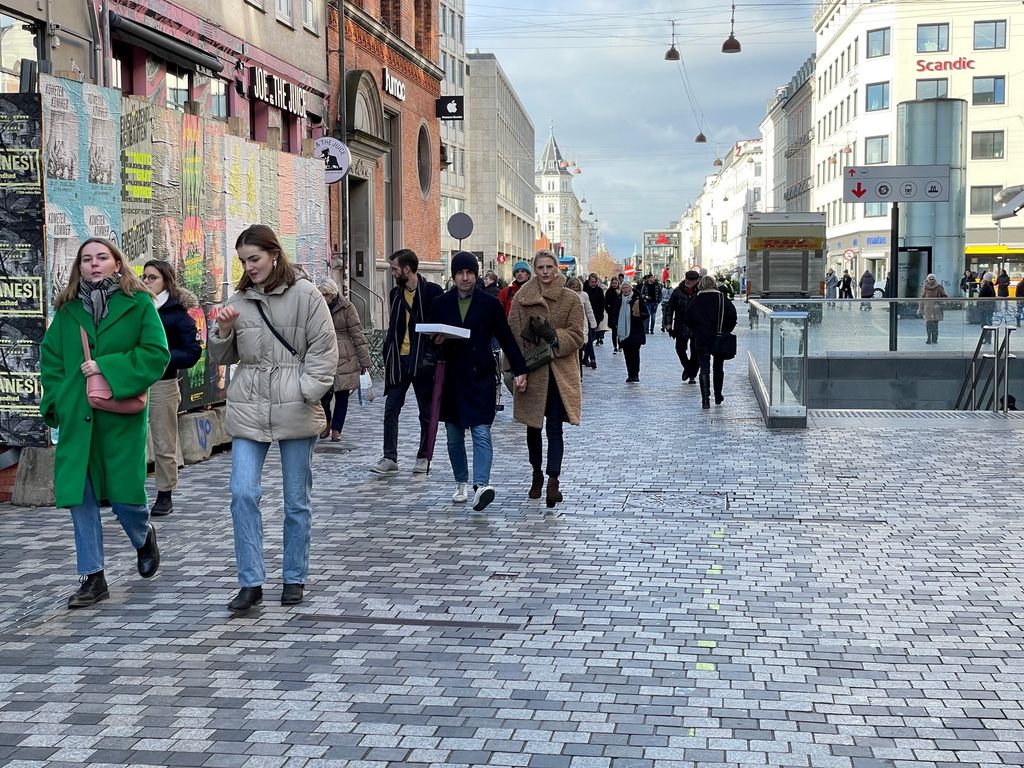 Il centro di Copenaghen senza mascherine&nbsp;