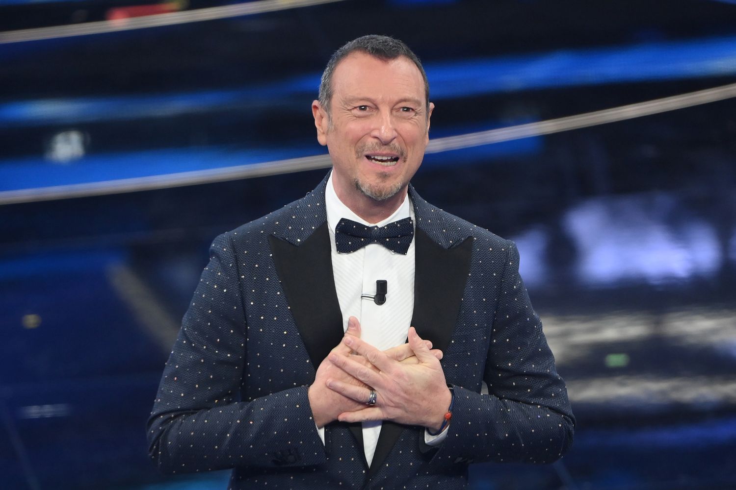 Amadeus nella terza serata del Festival di Sanremo 2022
