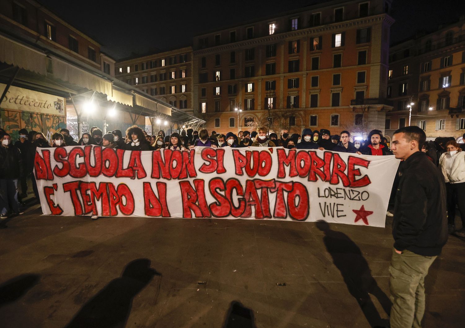 Una manifestazione contro l'alternanza scuola-lavoro