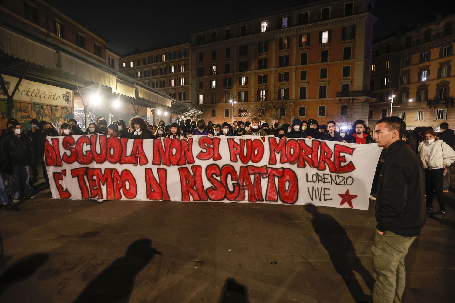 Una manifestazione contro l'alternanza scuola-lavoro