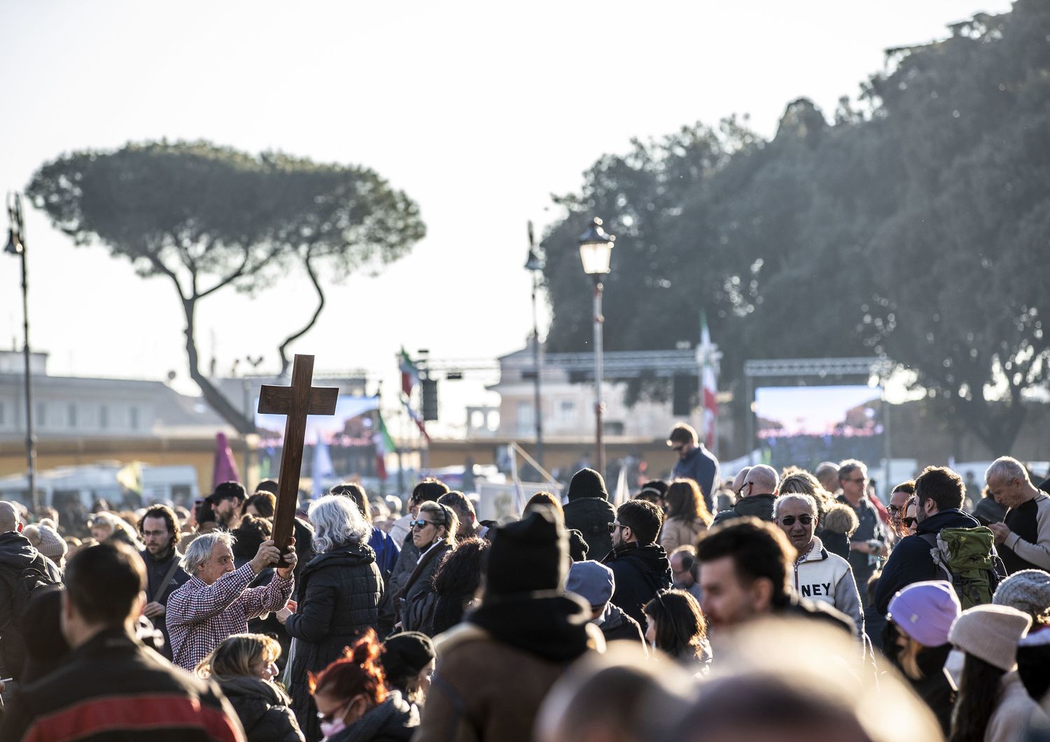 Una manifestazione di no-vax