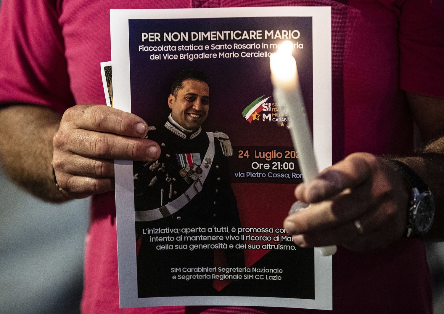 Manifestazione in ricordo del maresciallo Mario Cerciello Rega&nbsp;