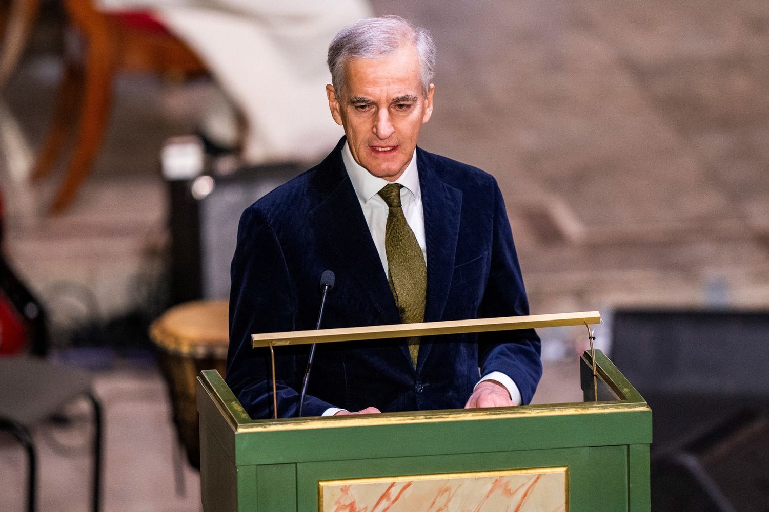 Il primo ministro norvegese Jonas Gahr Stoere&nbsp;