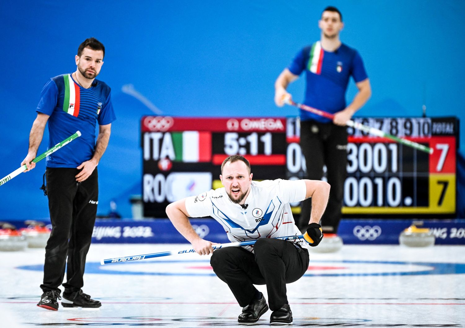 L'azzurro Simone Gonin e l'atleta russo Anton Kalalb&nbsp;