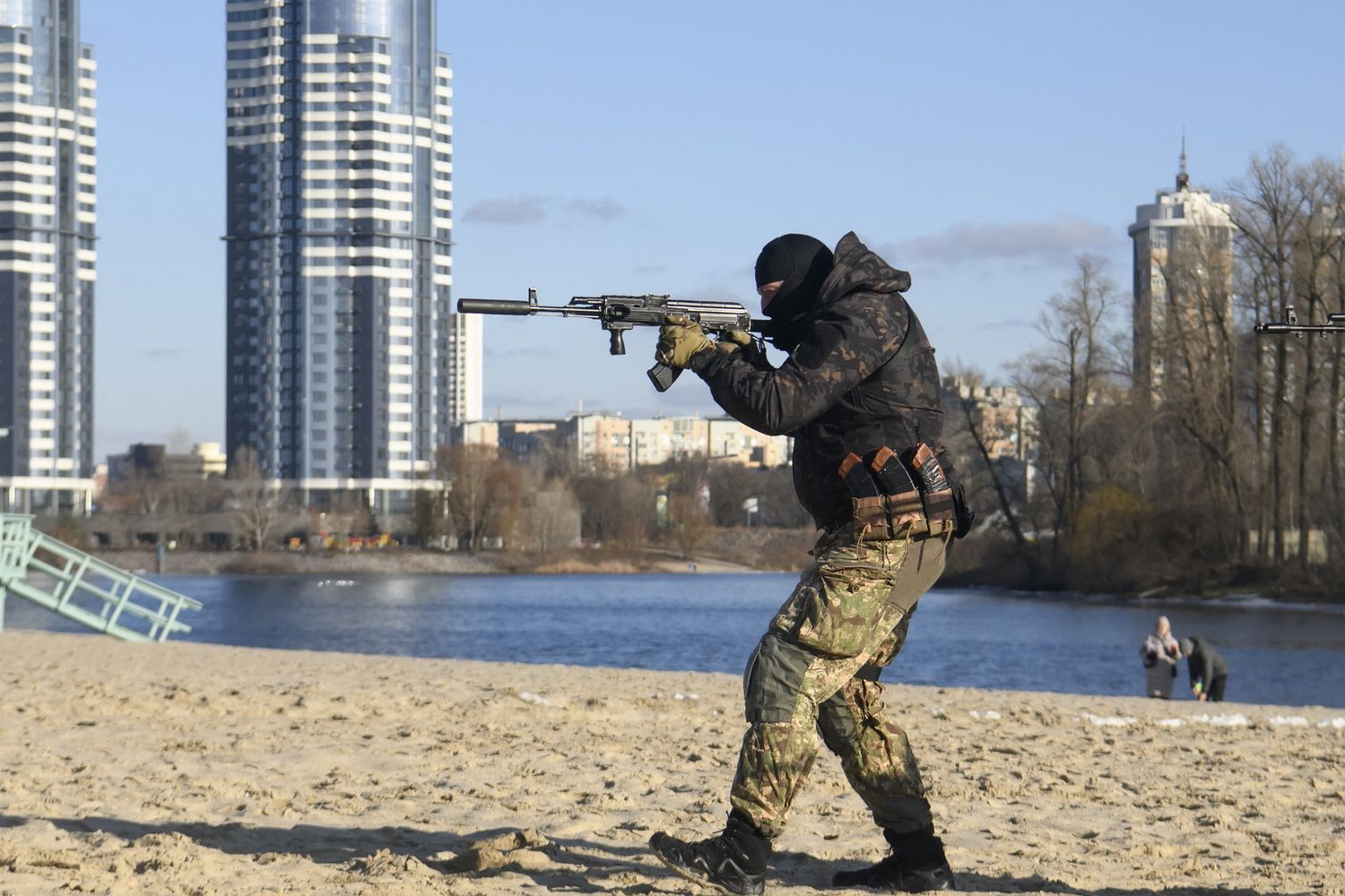 Un'esercitazione di soldati Ucraini