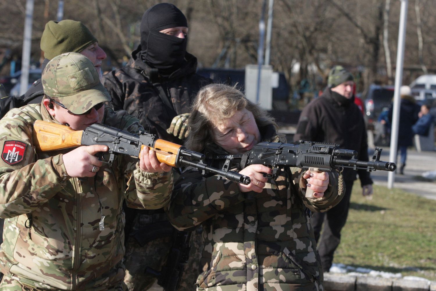 Kiev, esercitazioni tra la popolazione