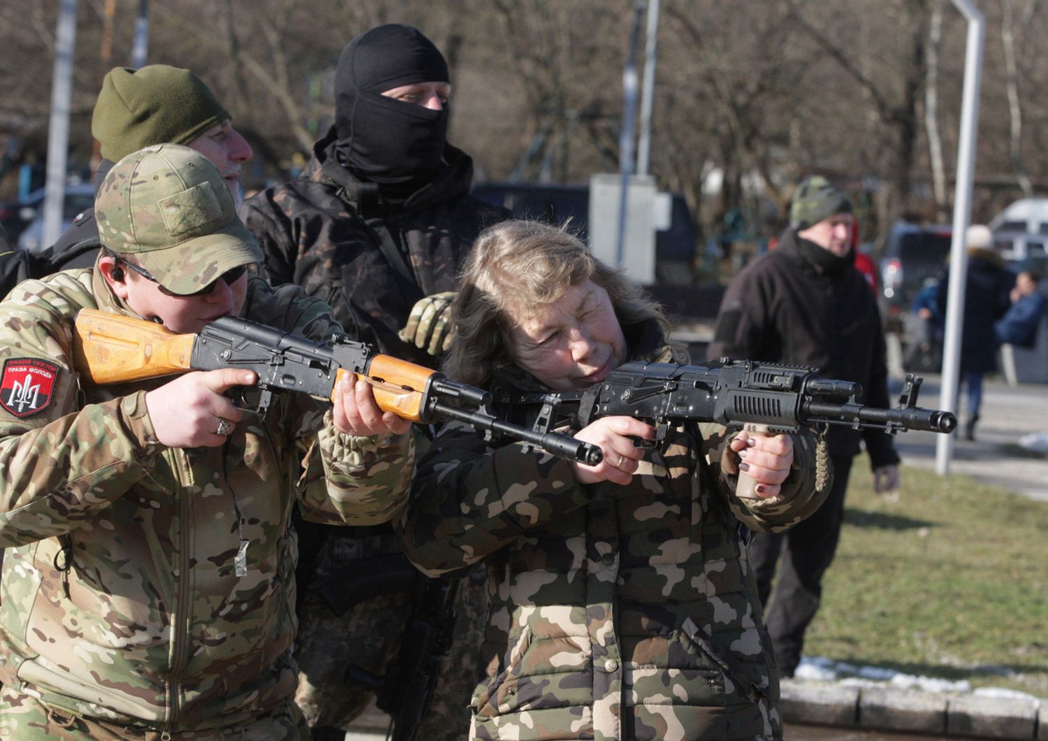 Kiev, esercitazioni tra la popolazione