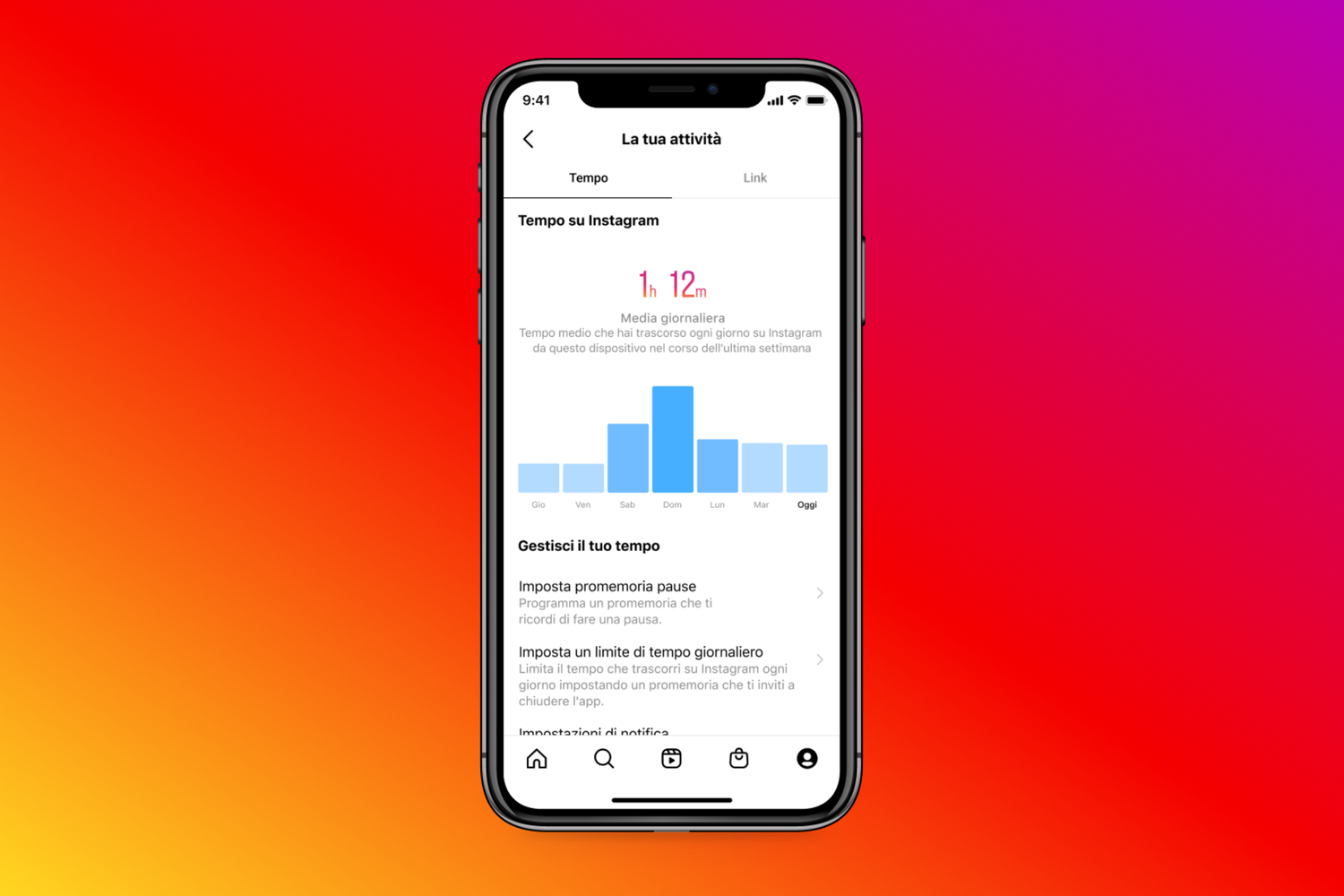 Prenditi una pausa, Instagram