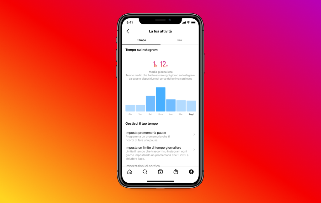 Prenditi una pausa, Instagram
