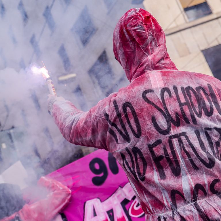 La manifestazione degli studenti a Milano&nbsp;