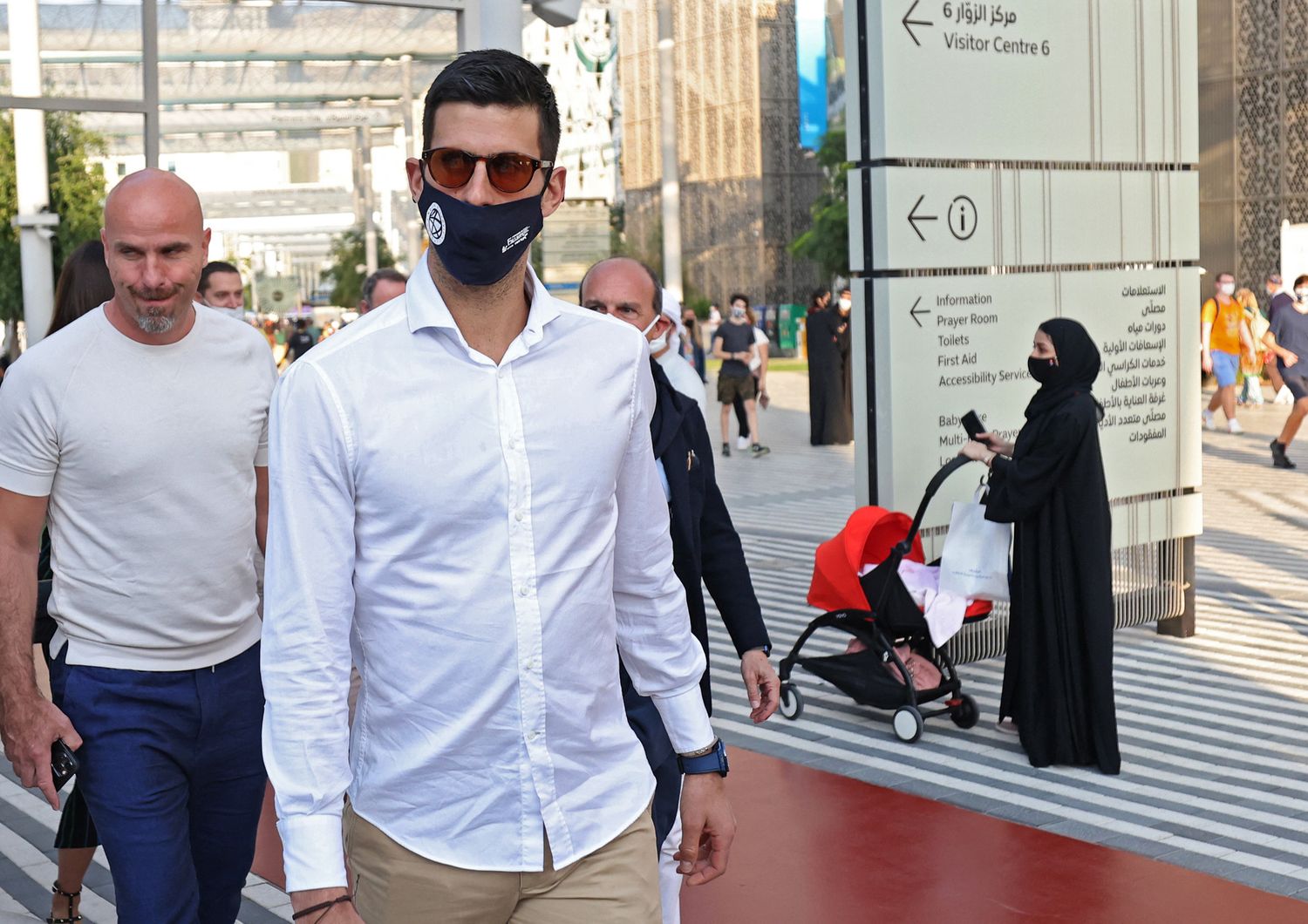 Novak Djokovic in visita al padiglione serbo dell'Expo di Dubai&nbsp;