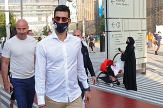 Novak Djokovic in visita al padiglione serbo dell'Expo di Dubai&nbsp;