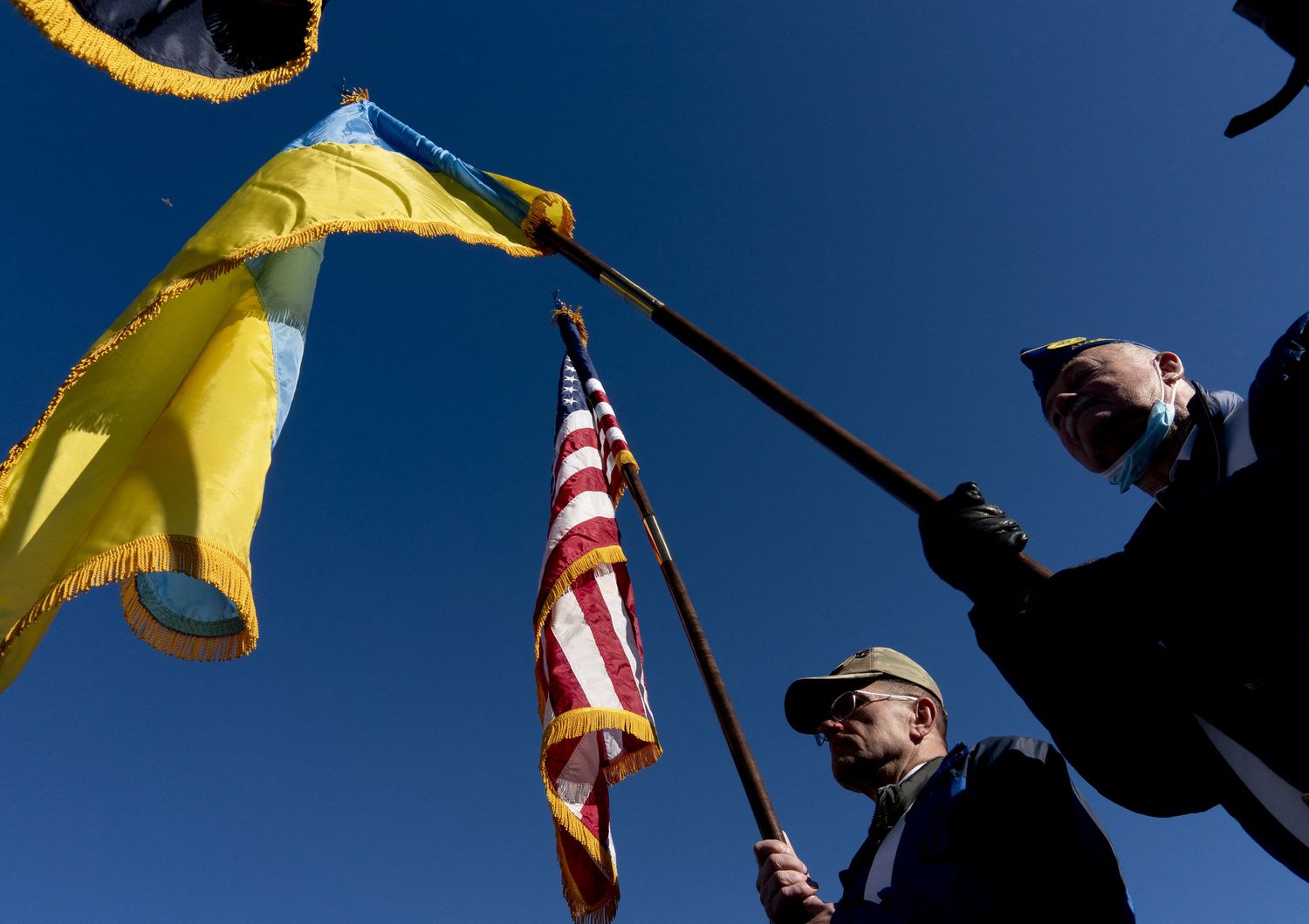 Una manifestazione filoucraina a Washington