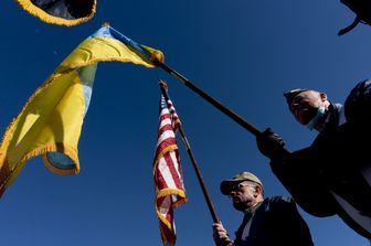 Una manifestazione filoucraina a Washington