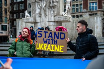 Manifestazione pro Ucraina ad Amsterdam