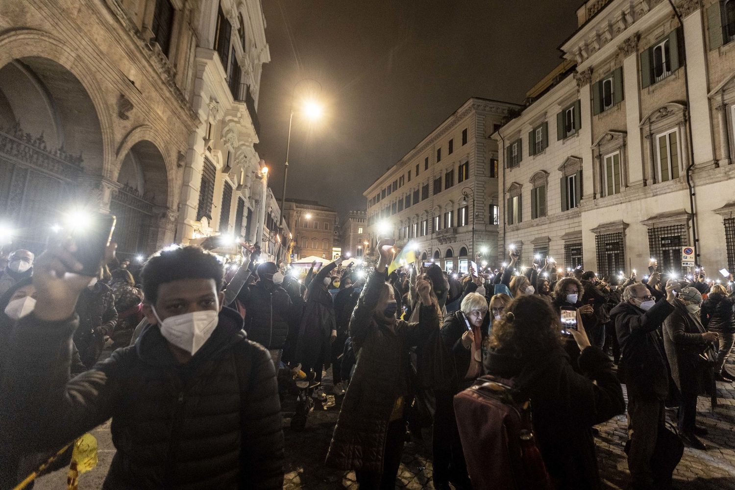 Una manifestazione organizzata a Roma per la pace tra Russia e Ucraina&nbsp;