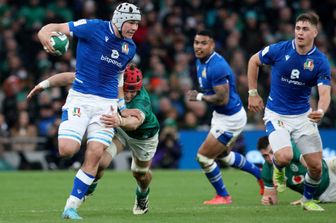 Manuel Zuliani nella partita dell'Italia a Dublino