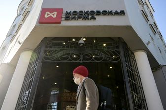 Una filiale di una banca a Mosca&nbsp;