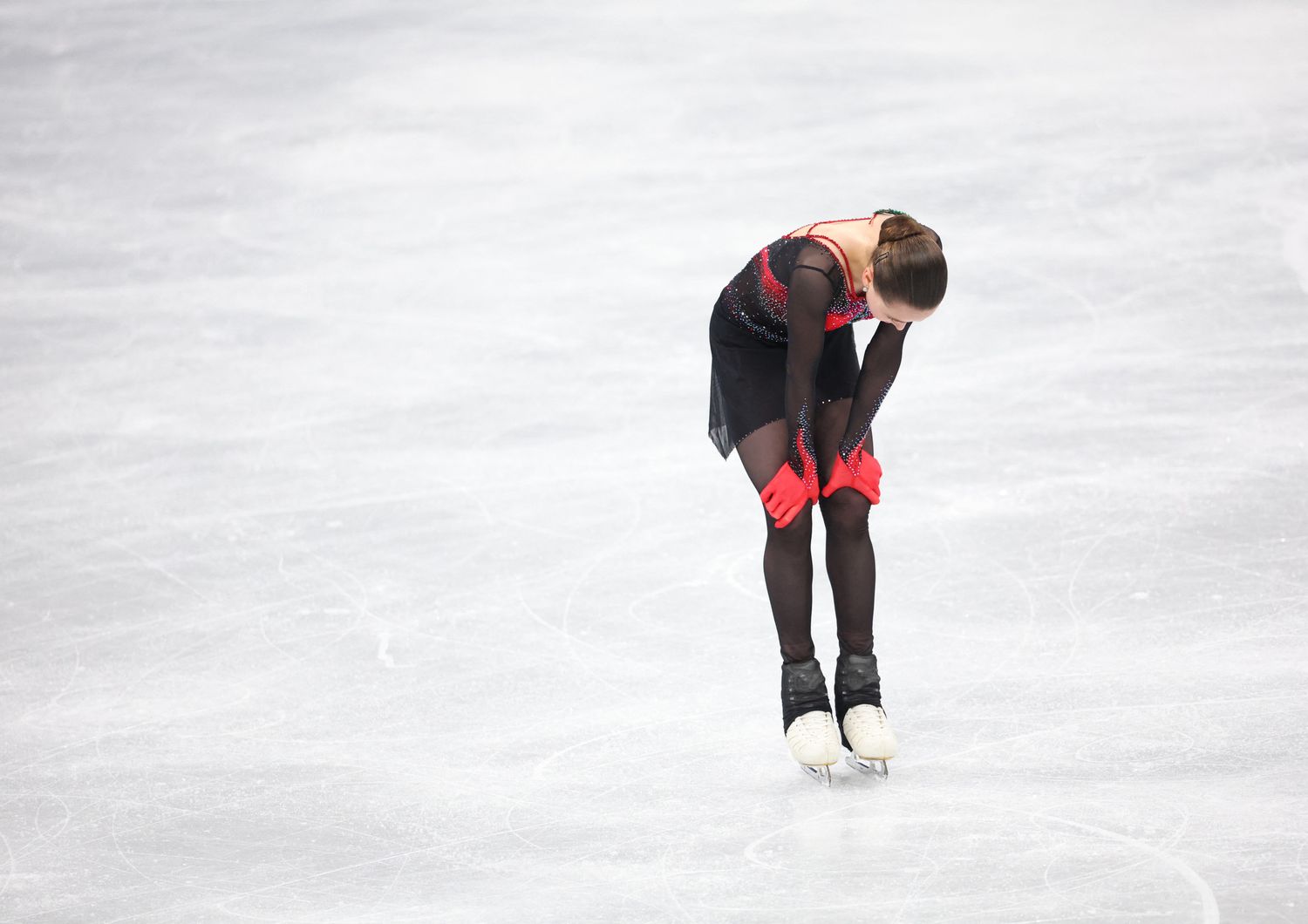 Kamila Valieva durante le Olimpiadi invernali di Pechino