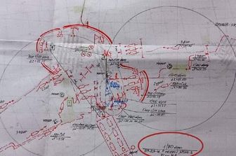 Una delle presunte mappe dei piani russi per l'invasione dell'Ucraina