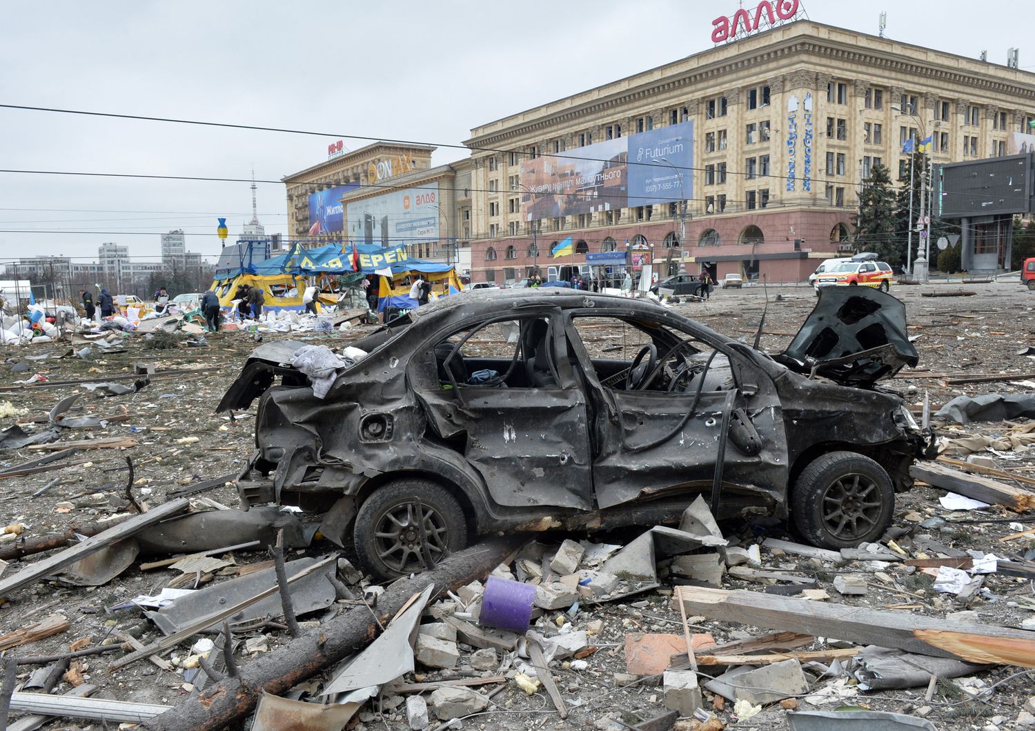 Kharkiv dopo i bombardamenti russi&nbsp;