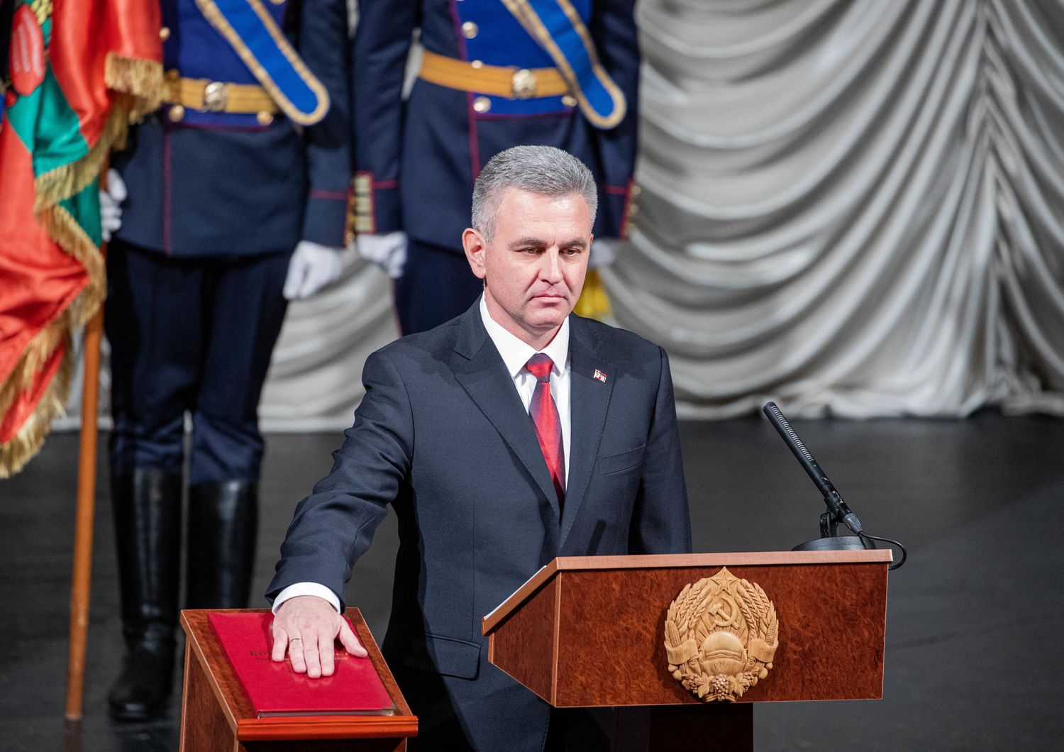 Il  presidente dell'autoproclamata Repubblica Moldava Pridnestroviana (Transnistria), Vadim Krasnoselsky&nbsp;