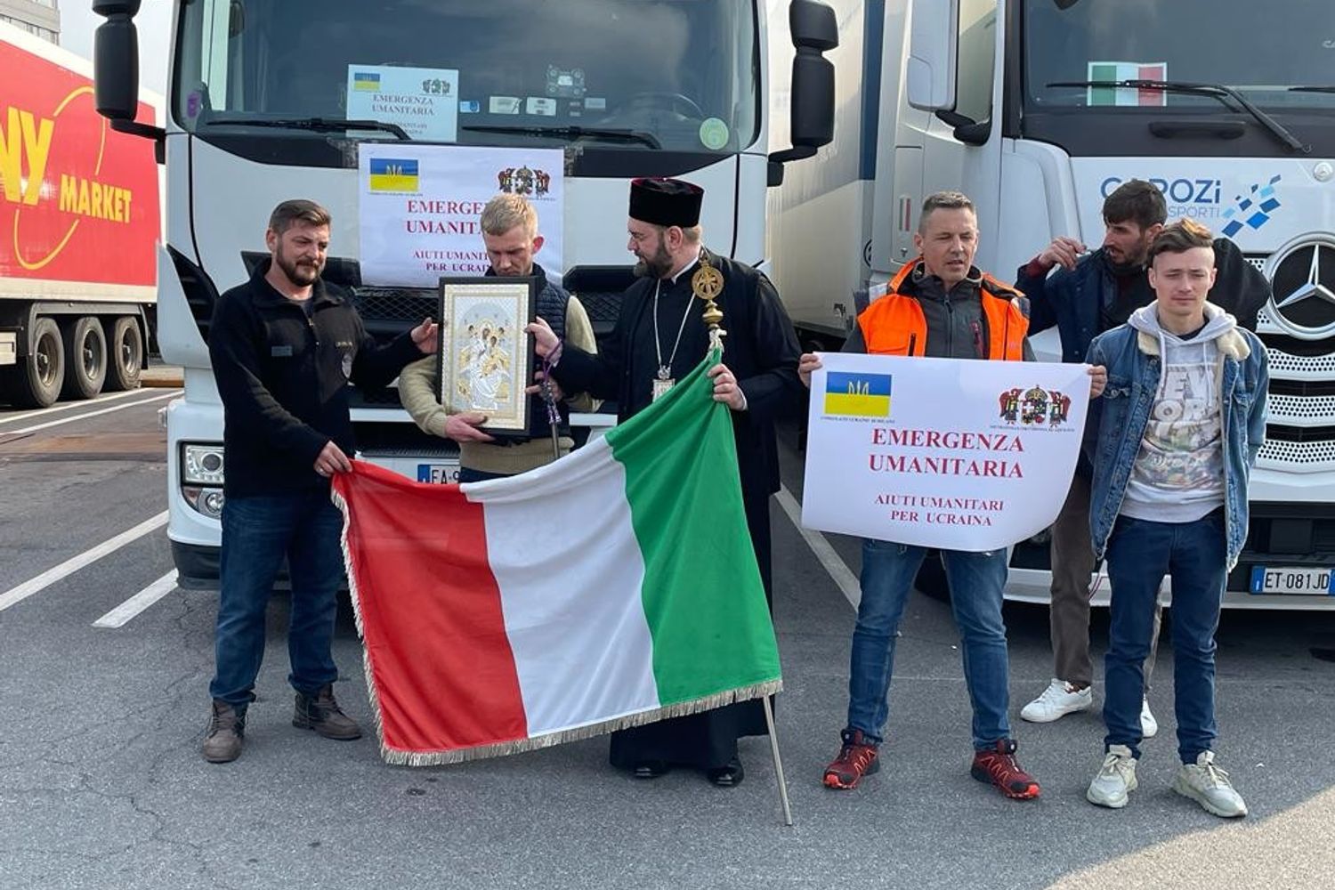 Carovana aiuti italiani per profughi ucraini