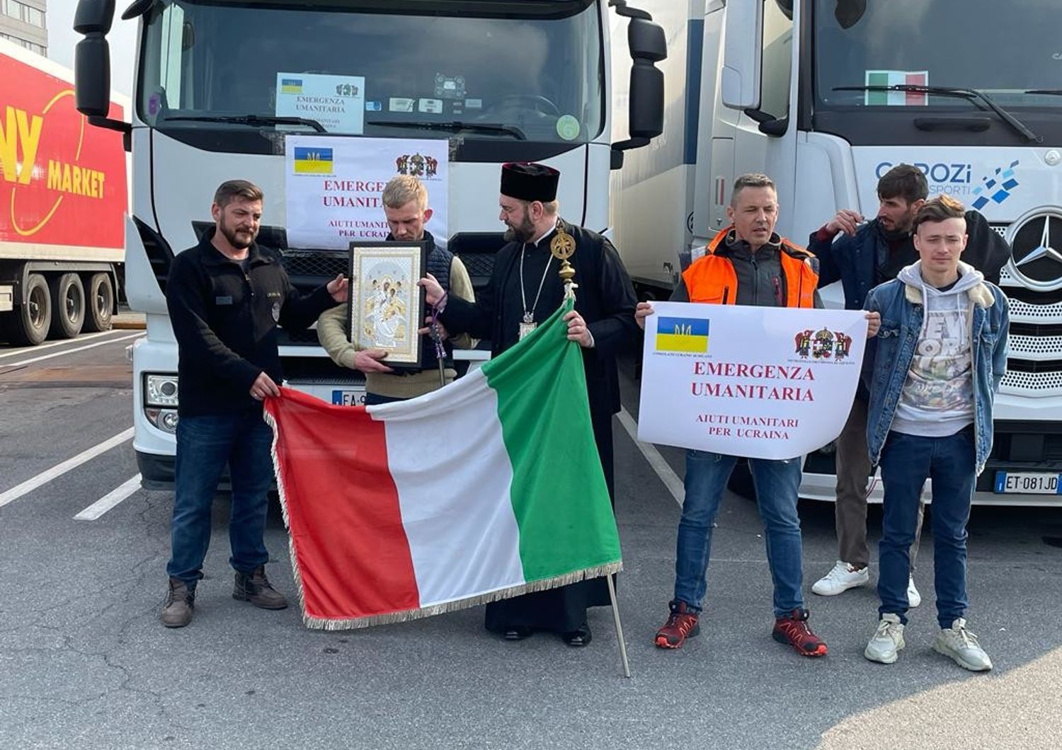 Carovana aiuti italiani per profughi ucraini