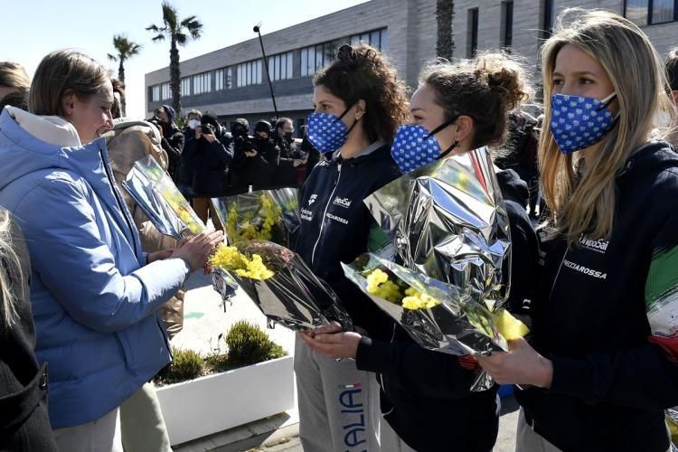 Le atlete ucraine del nuoto sincronizzato a Ostia&nbsp;